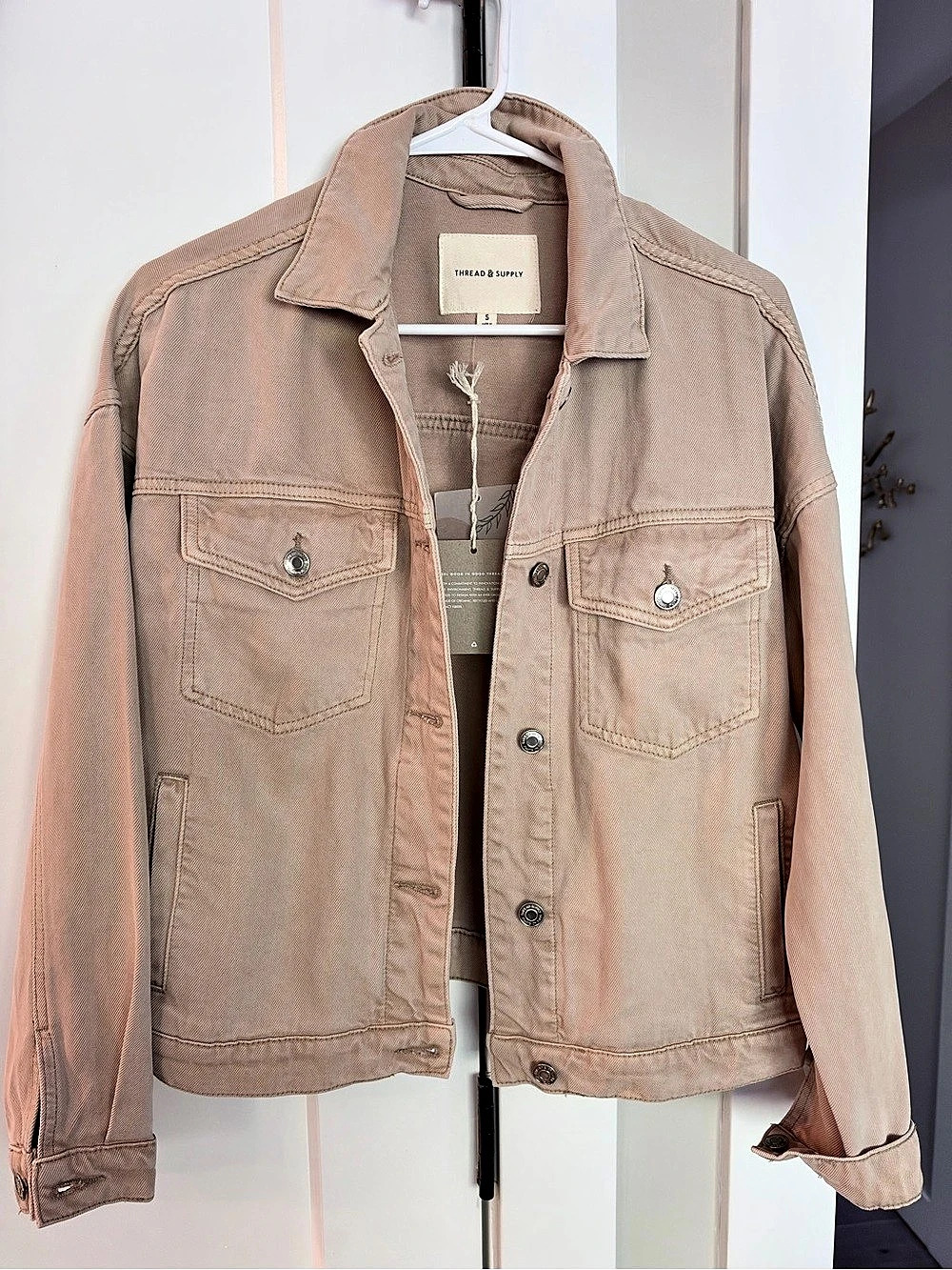 Thread & Supply Magnolia Jacket Tan Denim Jacket Small